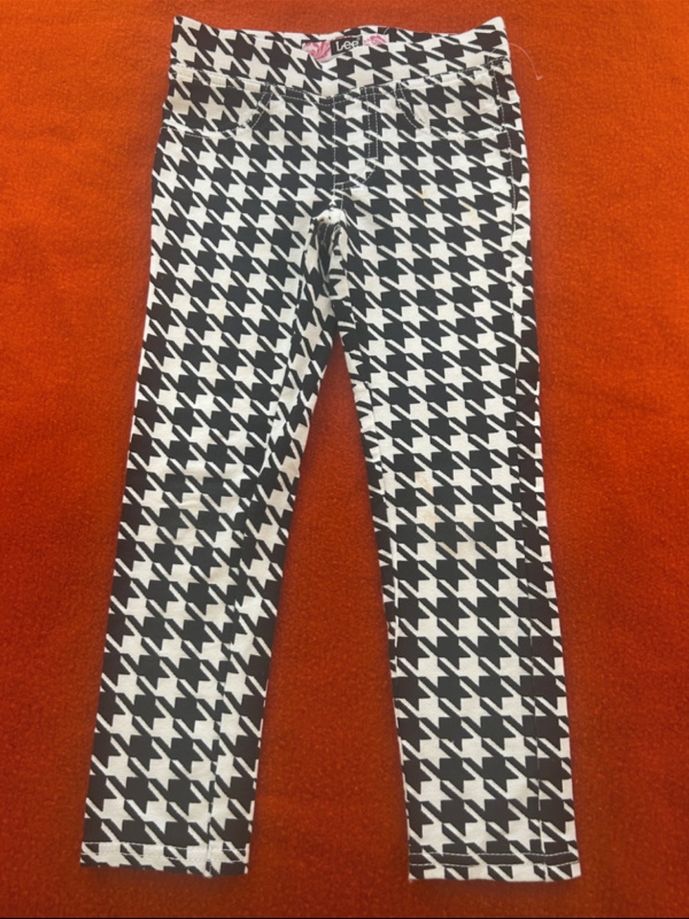 Lee Black and White Houndstooth Girls' Leggings